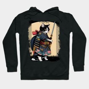 Japanese Cat Samurai Katana Catana - Cat lover Hoodie